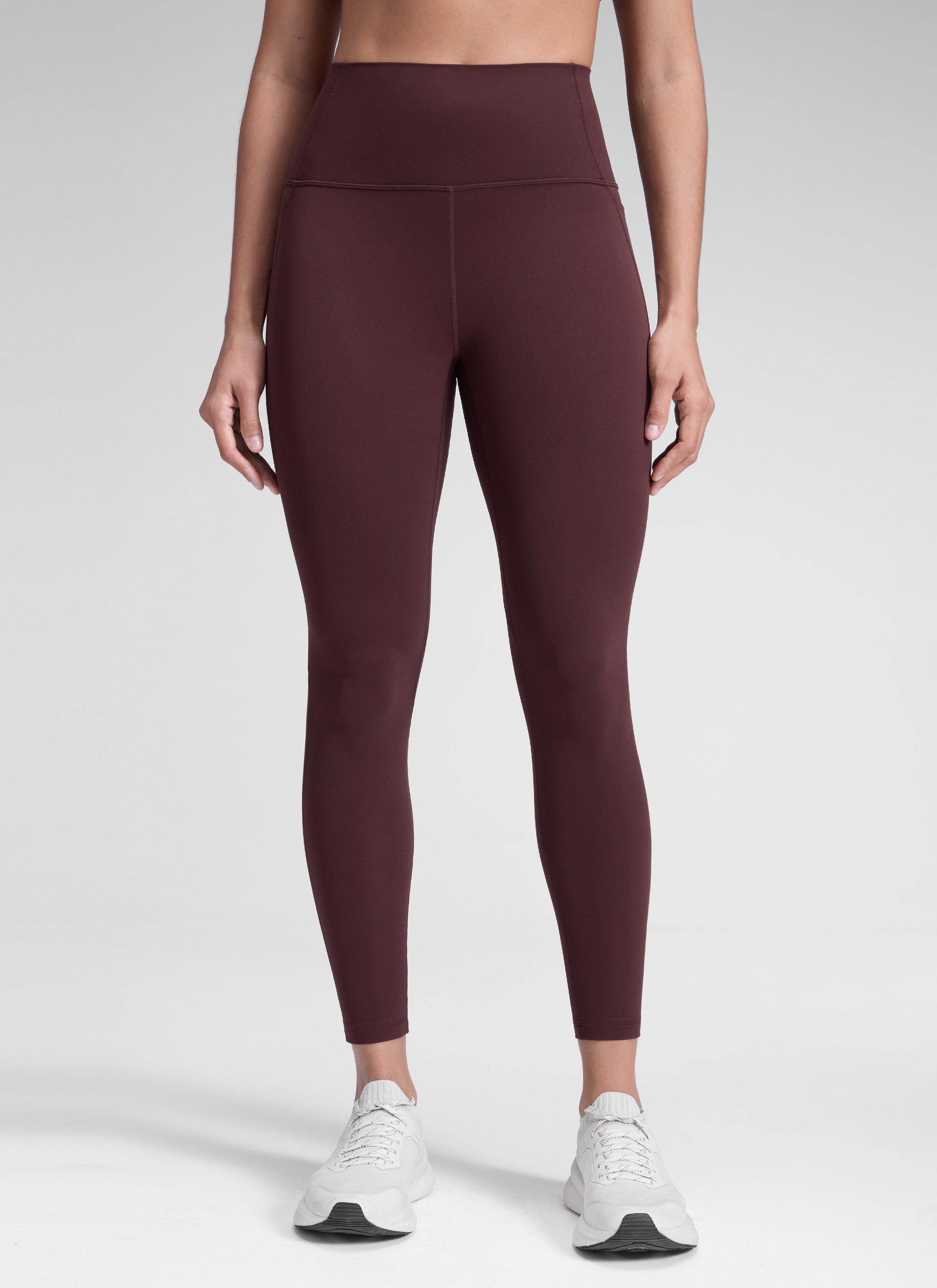 CRZ YOGA Women's Yoga Lounge High Rise Butterluxe Pocket Leggings 25'' Ripe Plum @model_info:D