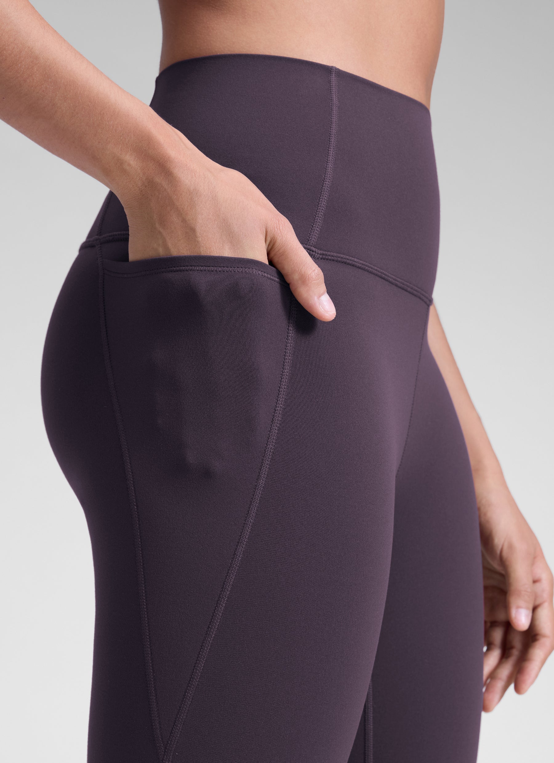 CRZ YOGA Women's Yoga Lounge High Rise Butterluxe Pocket Leggings 25'' Atmosphere Purple