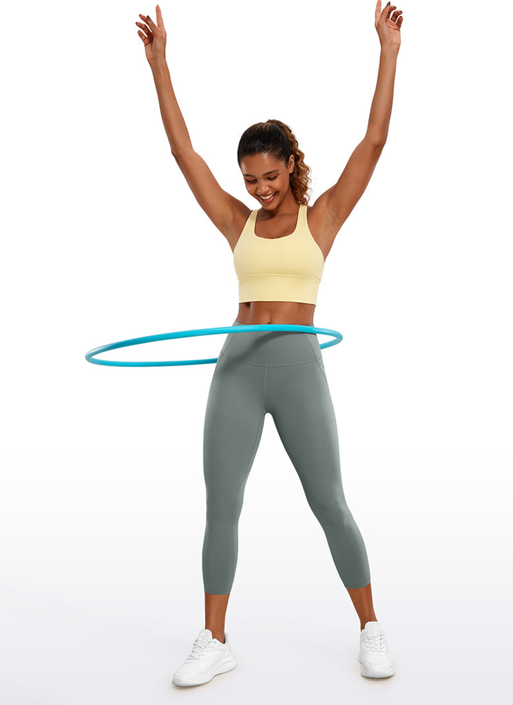 CRZ YOGA Womens Butterluxe High Waist Pockets Capri Leggings 23'' True Navy