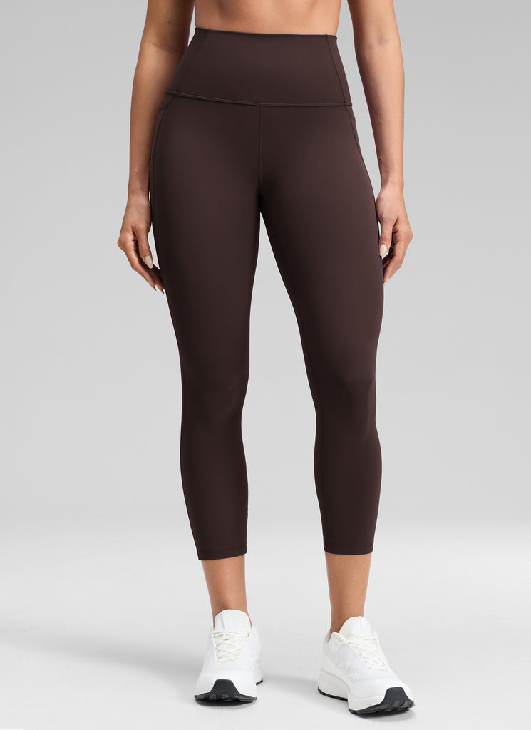 CRZ YOGA Womens Butterluxe High Waist Pockets Capri Leggings 23'' True Navy