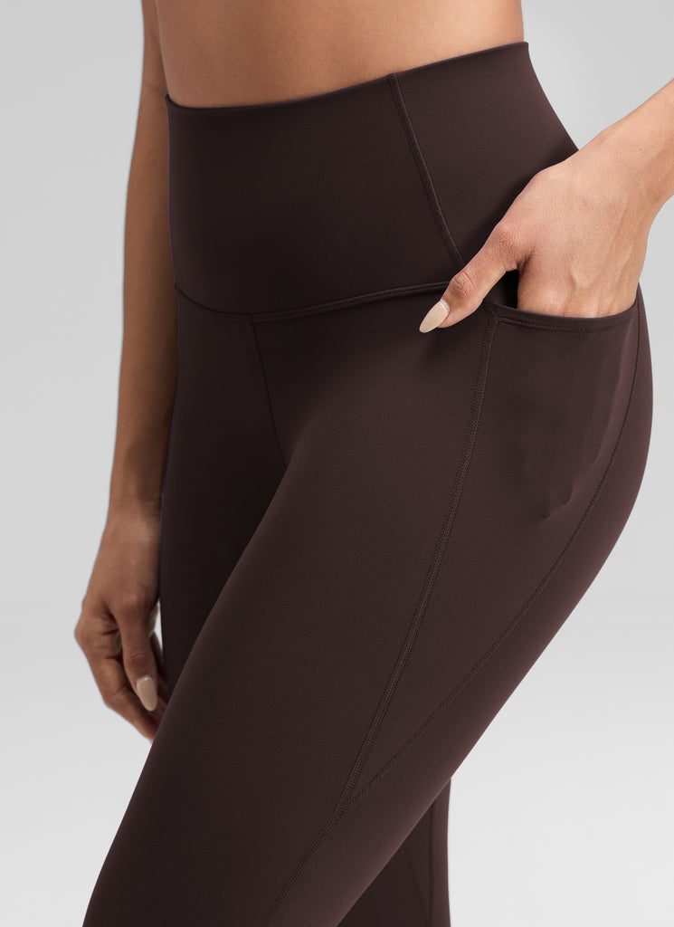 CRZ YOGA Womens Butterluxe High Waist Pockets Capri Leggings 23'' Black Tie Dye Flowers