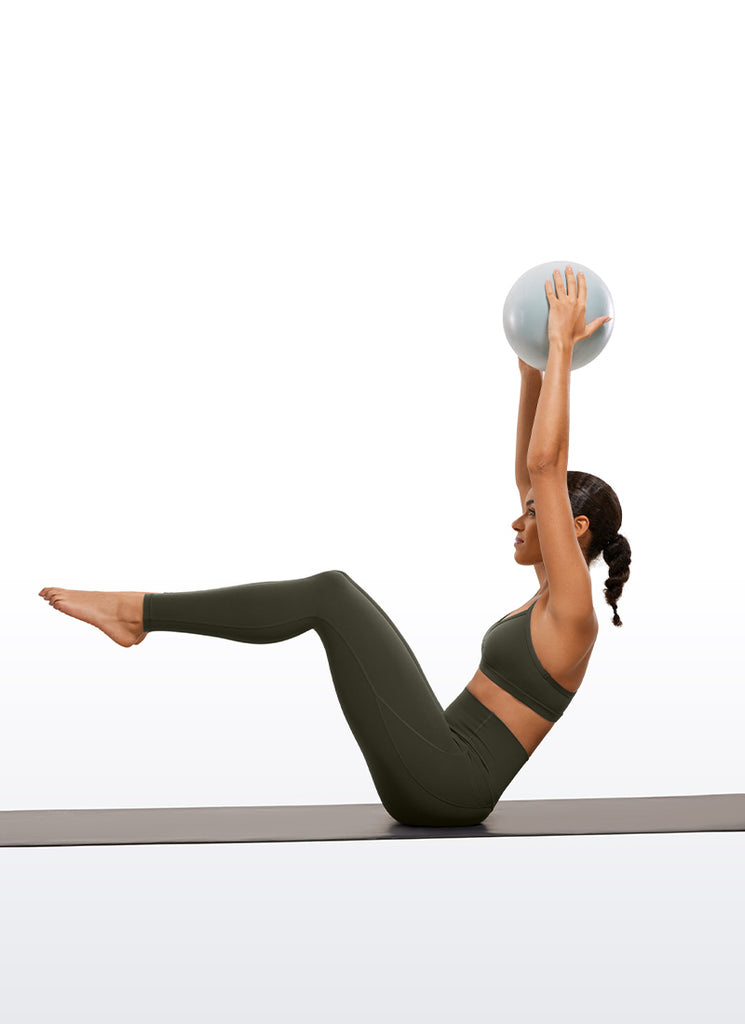 CRZ YOGA Womens Butterluxe Pockets Workout Leggings 28" Olive Green