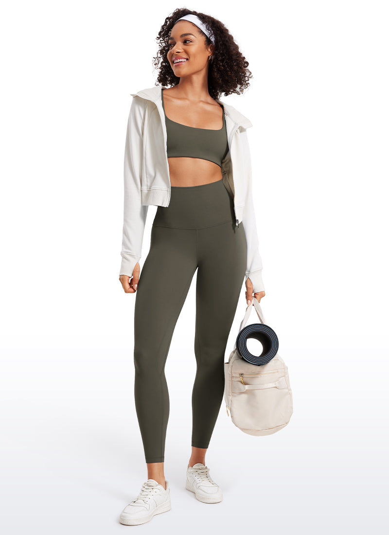 CRZ YOGA Women's Lounge Super High Rise Butterluxe Yoga Leggings 25'' Light Army Green
