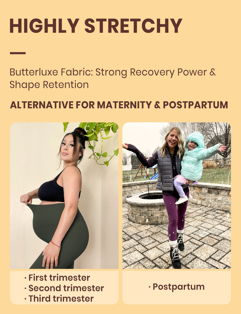 CRZ YOGA Women's Yoga Super High Waist Butterluxe Yoga Leggings 28'' Tan Milkshake