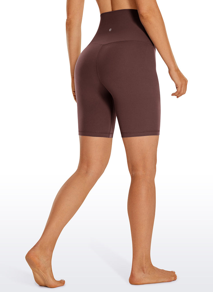 CRZ YOGA Women's Yoga Super High Waist Butterluxe Shorts 8'' Black