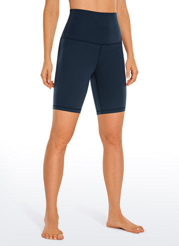 CRZ YOGA Women's Yoga Super High Waist Butterluxe Shorts 8'' Twilight Blue
