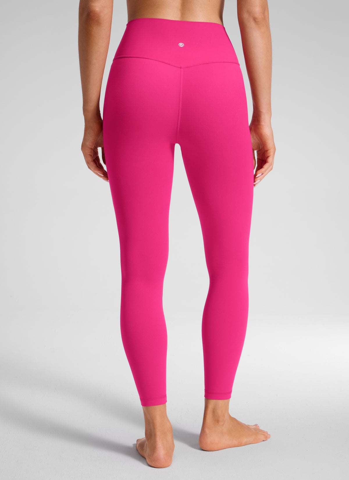 CRZ YOGA Women's High Rise Butterluxe Yoga Leggings 25'' V Cross Waist Granita Pink