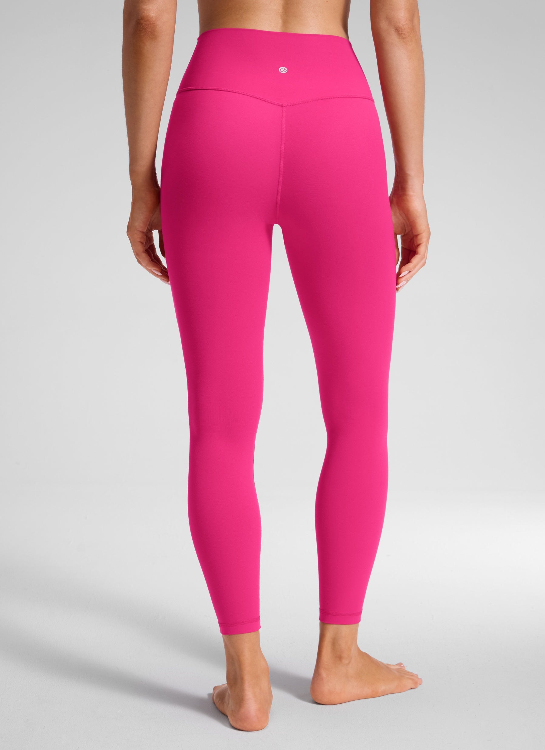CRZ YOGA Women's High Rise Butterluxe Yoga Leggings 25'' V Cross Waist Granita Pink @model_info:Lary