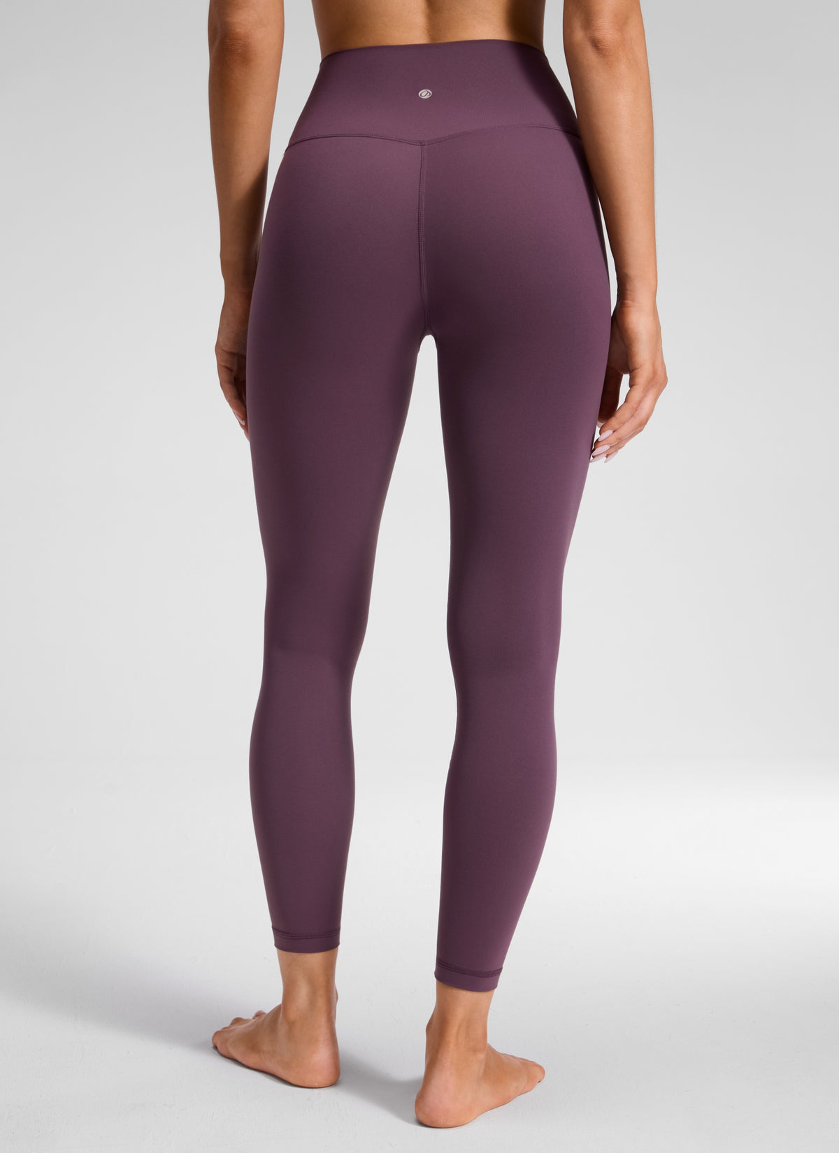 CRZ YOGA Women's High Rise Butterluxe Yoga Leggings 25'' V Cross Waist Grape Thistle Purple @model_info:Lary