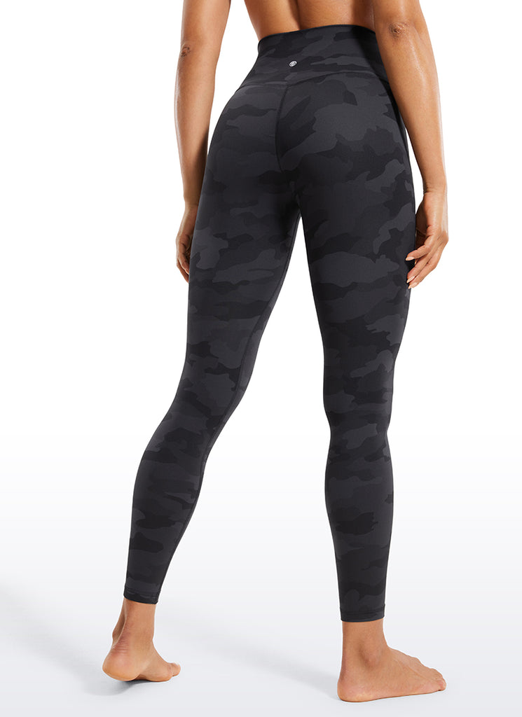 CRZ YOGA Women's High Rise Butterluxe Yoga Leggings 25'' V Cross Waist Oasis Blue