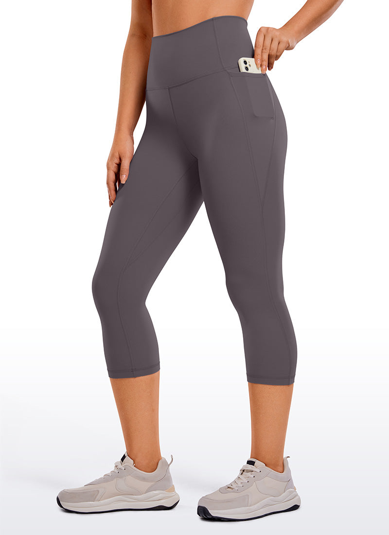 CRZ YOGA Women's Yoga High Rise Butterluxe Capri with Pockets 21'' Tornado @model_info:Hanna