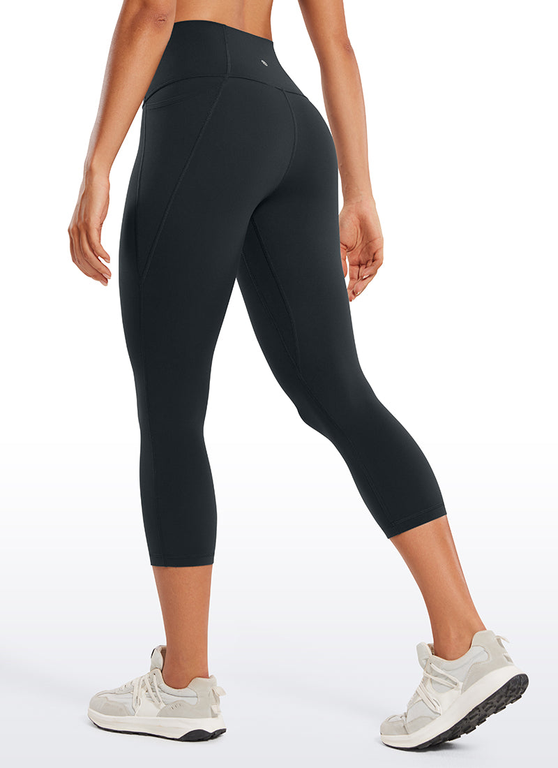 CRZ YOGA Women's Yoga High Rise Butterluxe Capri with Pockets 21'' Melanite