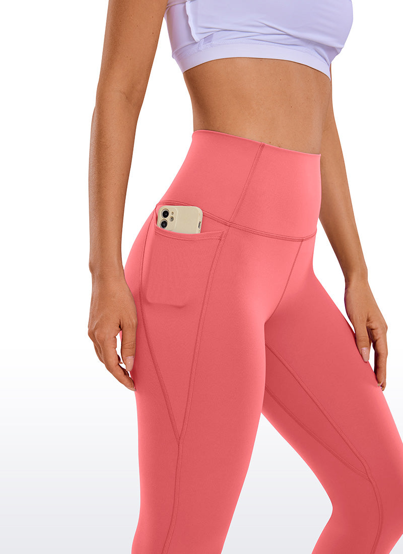 CRZ YOGA Women's Yoga High Rise Butterluxe Capri with Pockets 21'' Raspberry Sorbet @model_info:Deni
