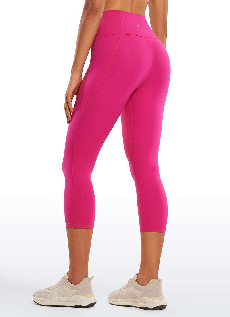 CRZ YOGA Women's Yoga High Rise Butterluxe Capri with Pockets 21'' Granita Pink