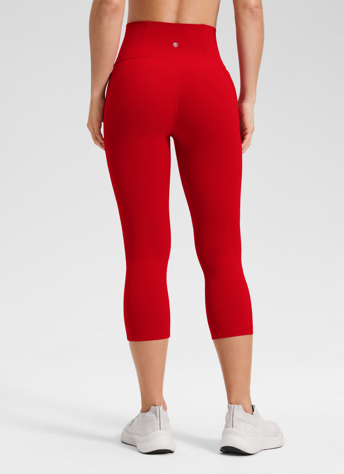 CRZ YOGA Women's Yoga High Rise Butterluxe Capri with Pockets 21'' Red Chili @model_info:A