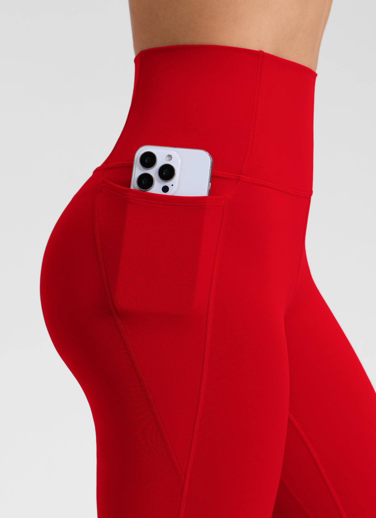 CRZ YOGA Women's Yoga High Rise Butterluxe Capri with Pockets 21'' Red Chili @model_info:A