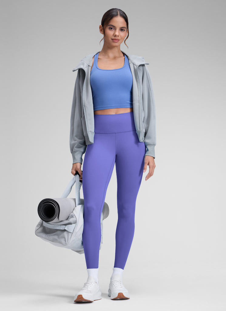 CRZ YOGA Women's Yoga Train High Rise Brushed Nakedfeel Leggings 25'' Mystic Violet