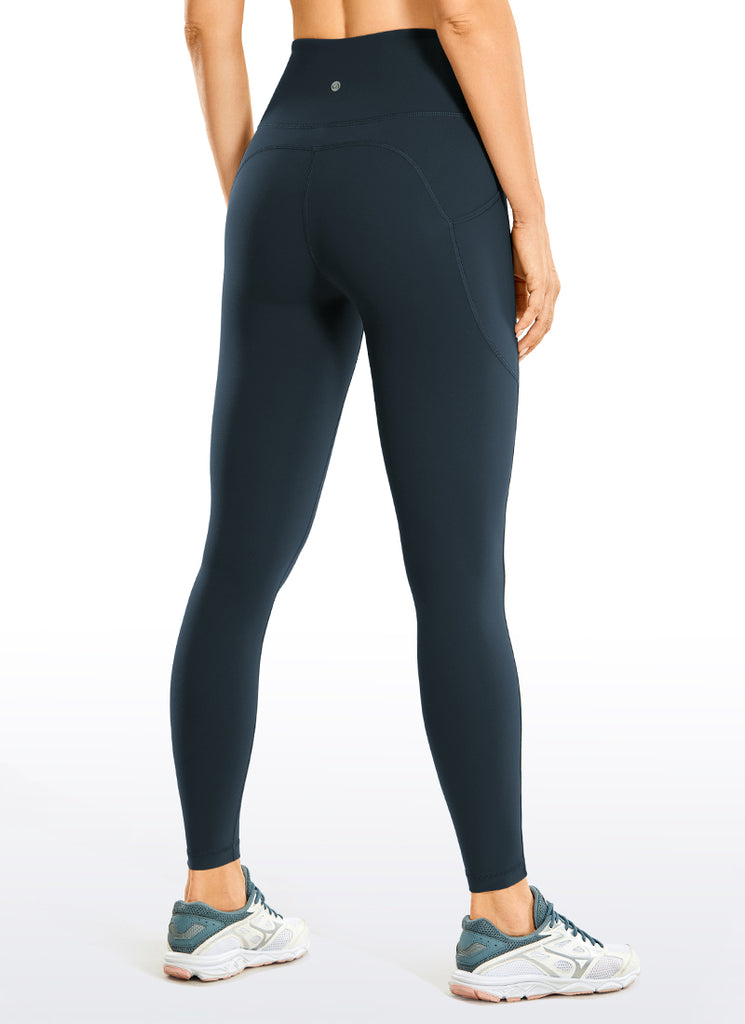 CRZ YOGA Women's Train High Rise Brushed Nakedfeel Pocket Legging 25'' True Navy
