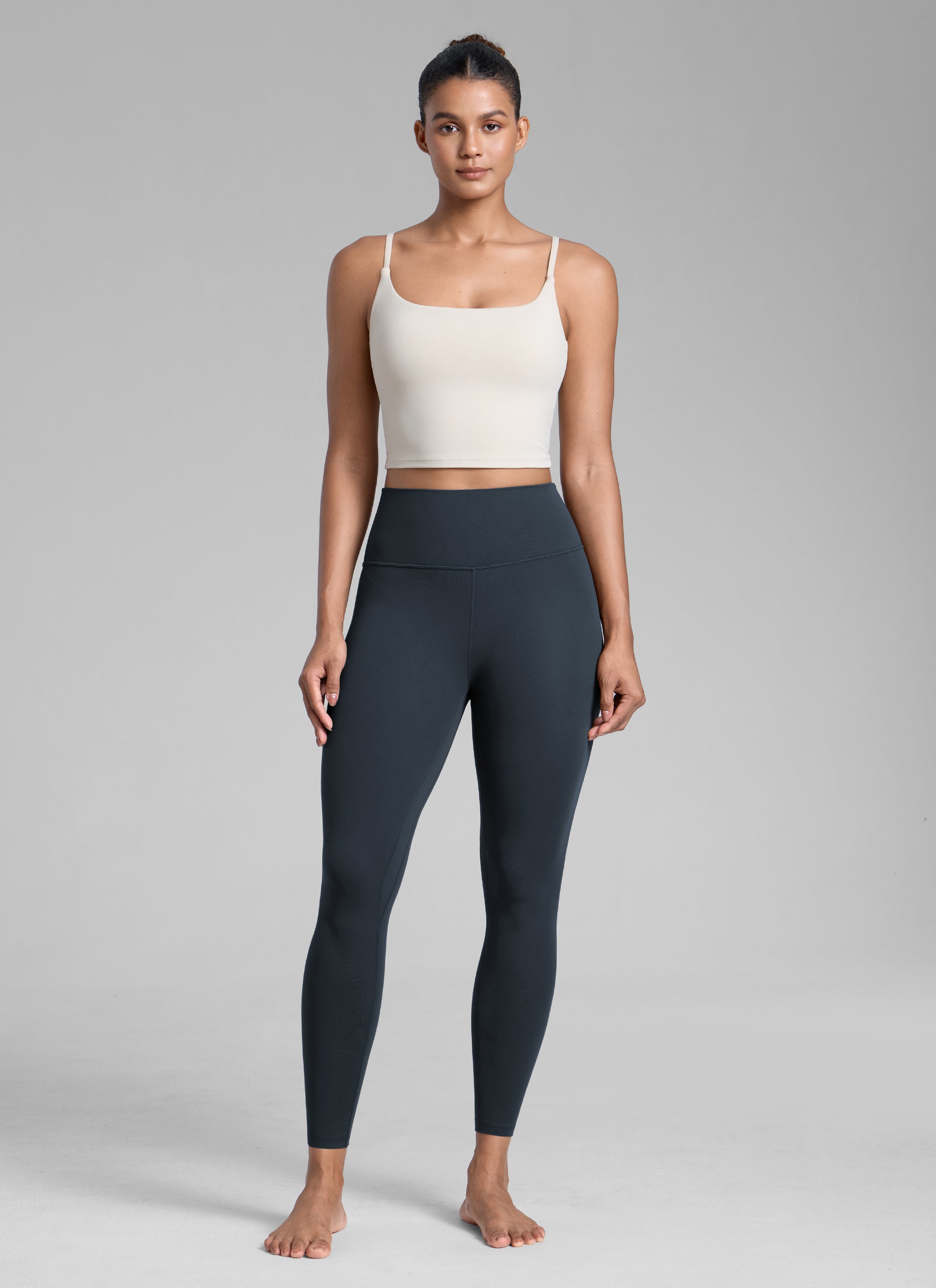 CRZ YOGA Women's Workout High Rise Butterlift Yoga Leggings 25'' True Navy