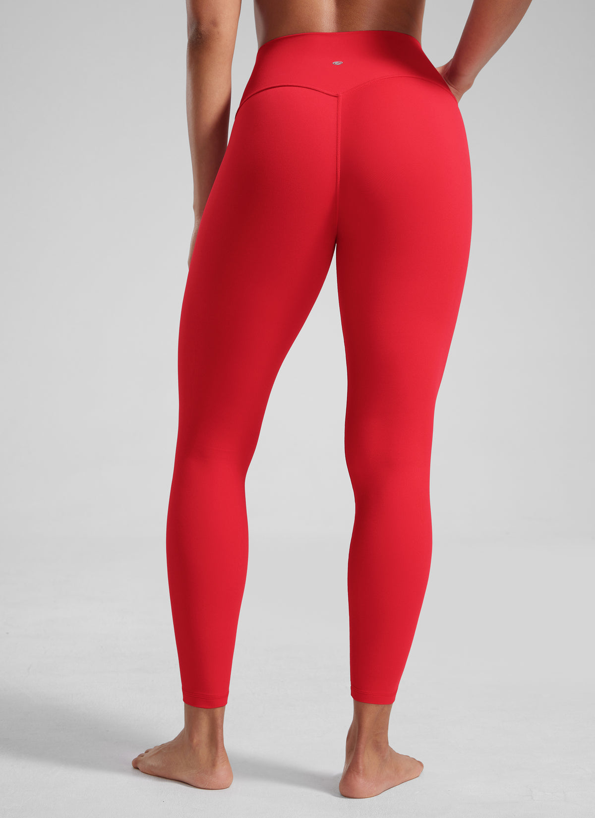 CRZ YOGA Women's Workout High Rise Butterlift Yoga Leggings 25'' Aurora Red @model_info:Crystal
