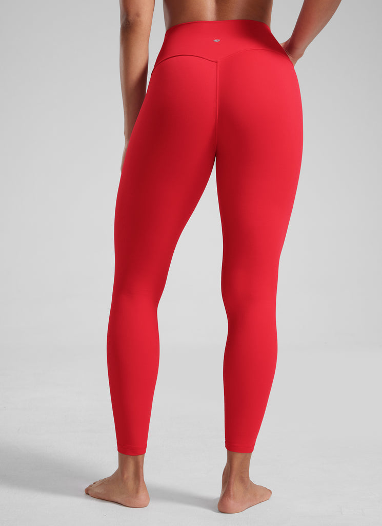 CRZ YOGA Women's Workout High Rise Butterlift Yoga Leggings 25'' Aurora Red