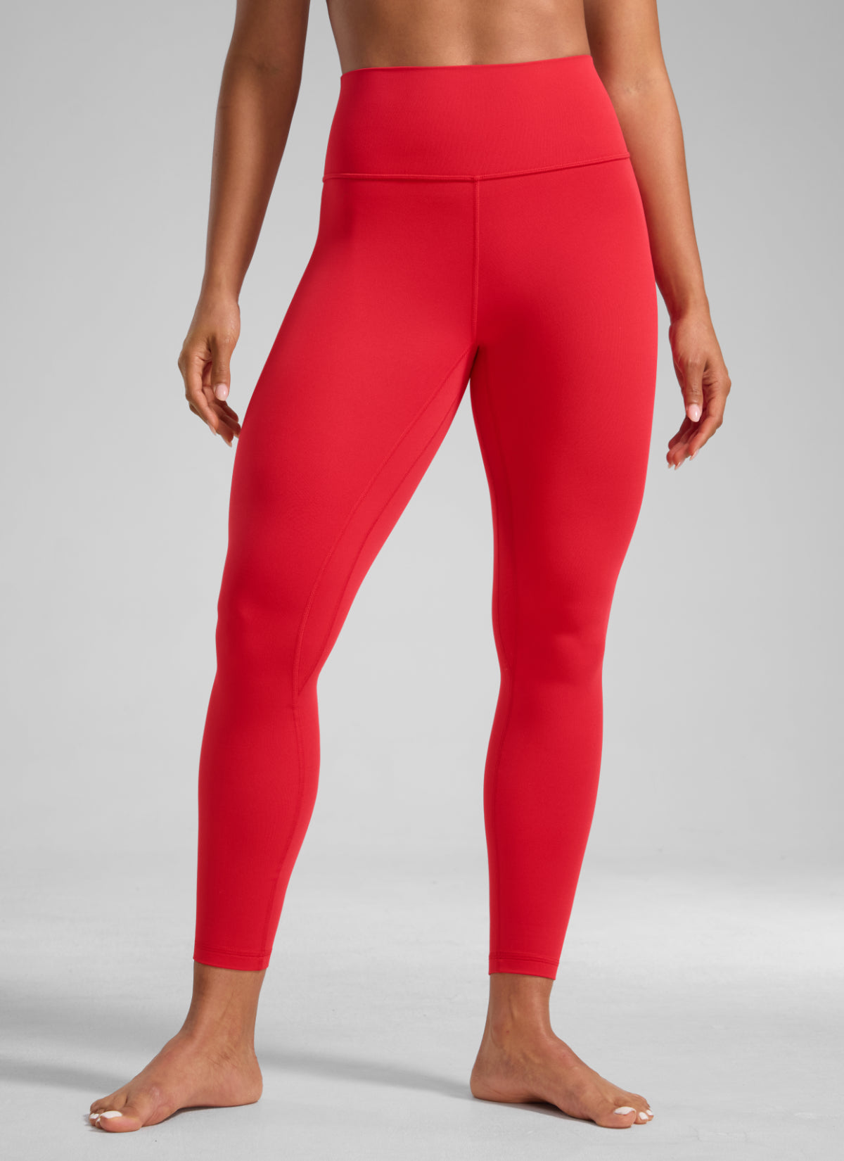 CRZ YOGA Women's Workout High Rise Butterlift Yoga Leggings 25'' Aurora Red