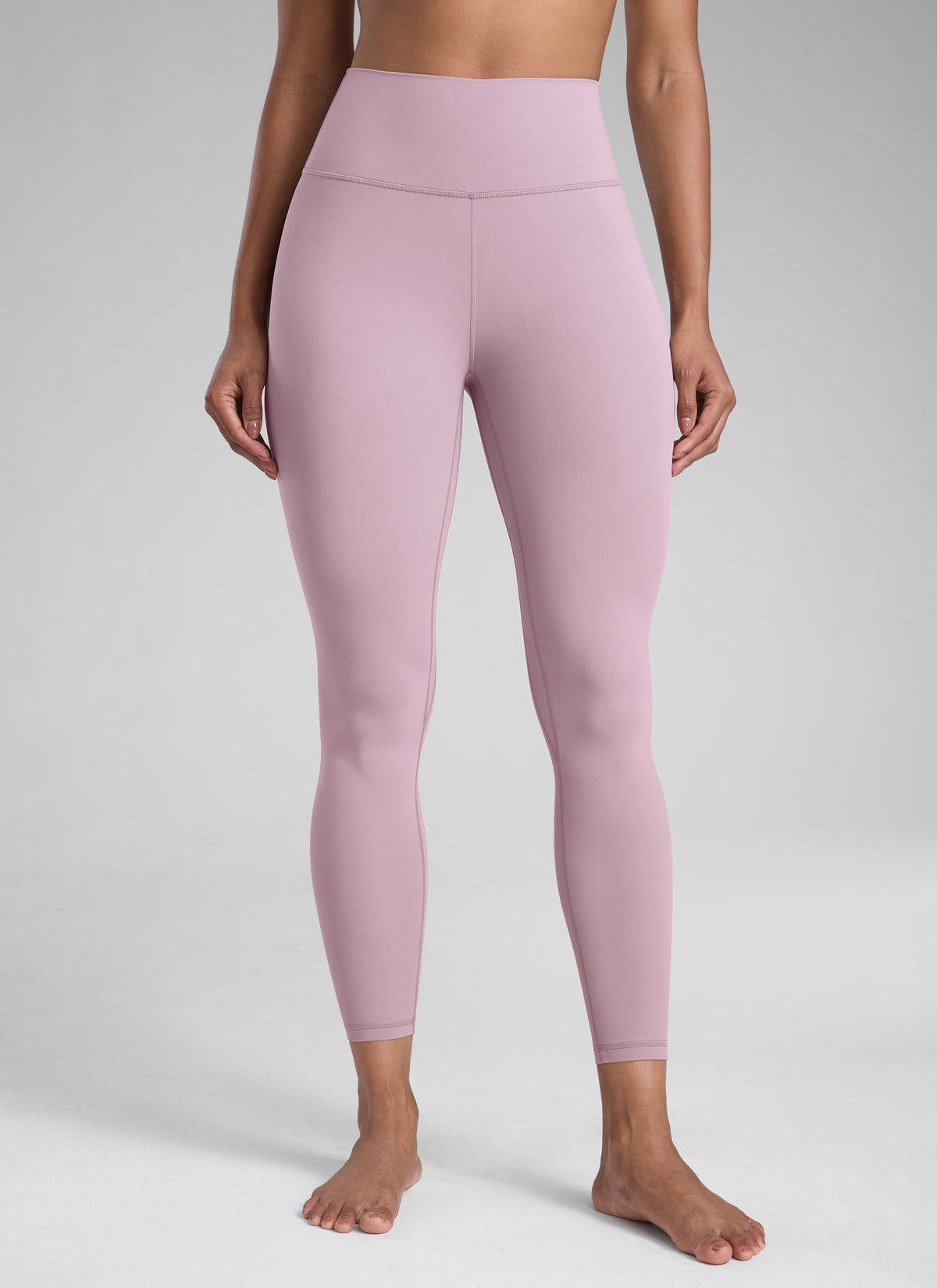 CRZ YOGA Women's Workout High Rise Butterlift Yoga Leggings 25'' Pink Lilac @model_info:Barbara