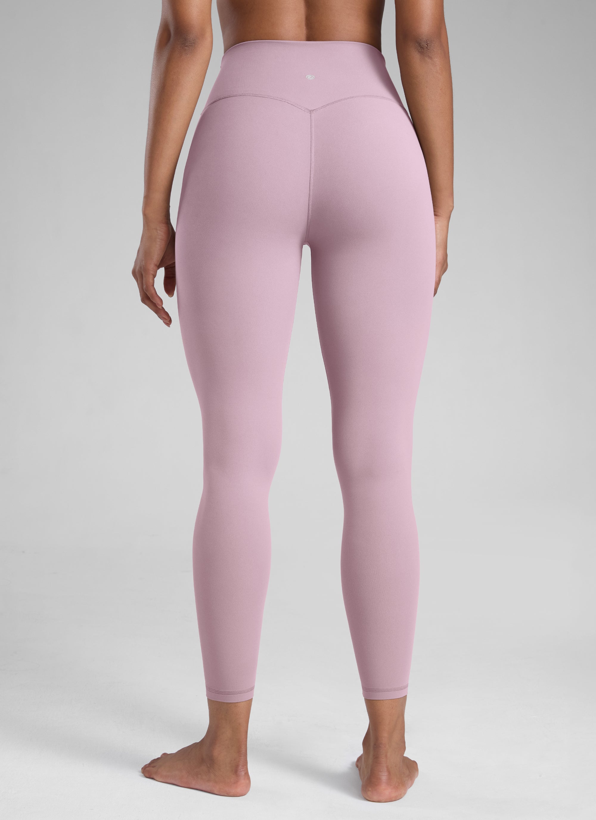 CRZ YOGA Women's Workout High Rise Butterlift Yoga Leggings 25'' Pink Lilac @model_info:Barbara