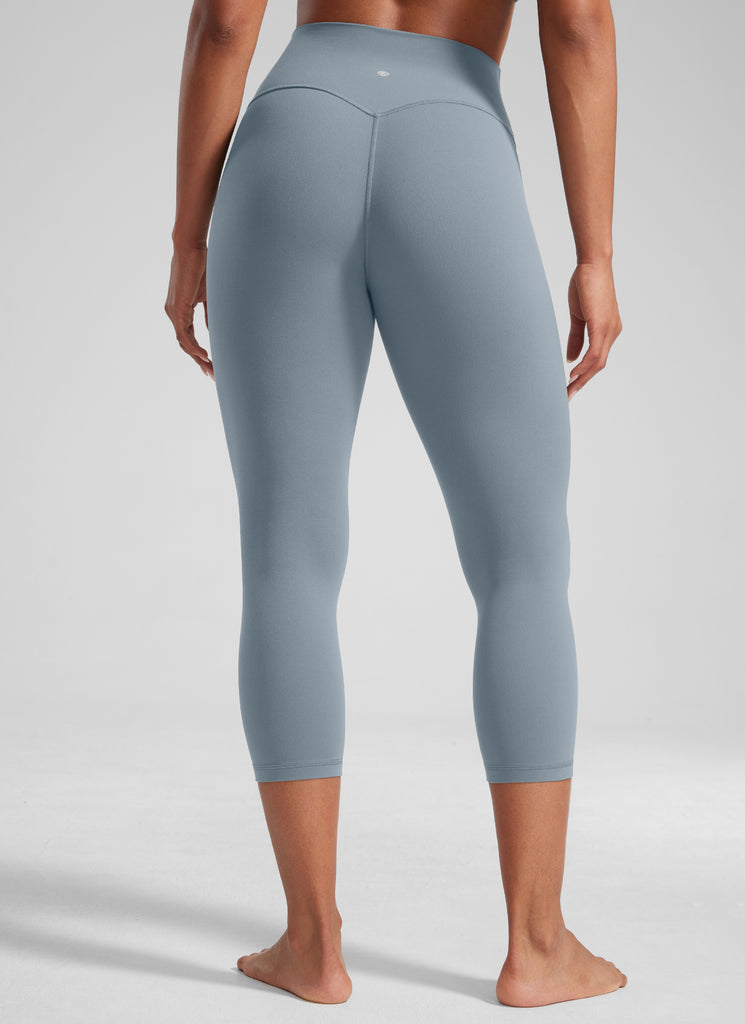 CRZ YOGA Women's High Waisted Capris Workout Leggings 21" Black