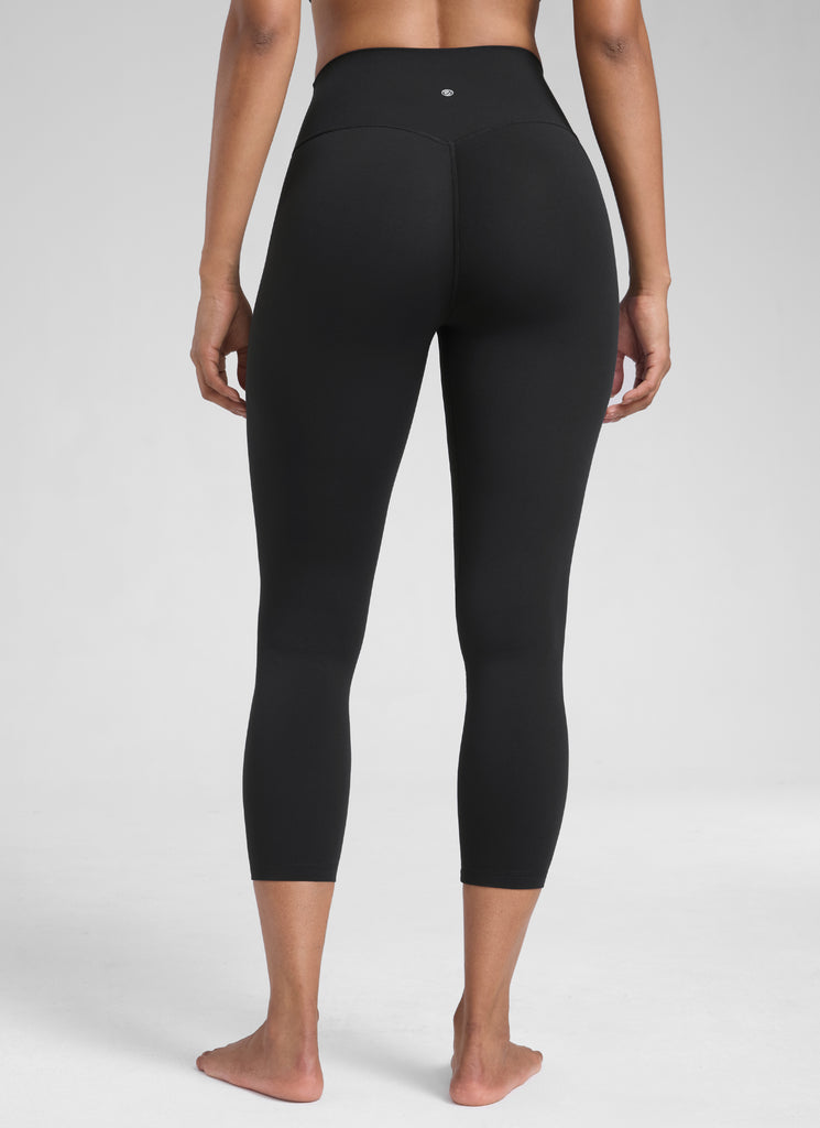 CRZ YOGA Women's High Waisted Capris Workout Leggings 23" Black
