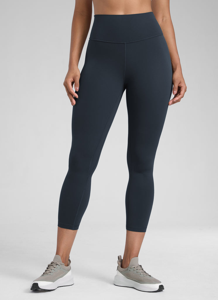CRZ YOGA Women's High Waisted Capris Workout Leggings 23" True Navy