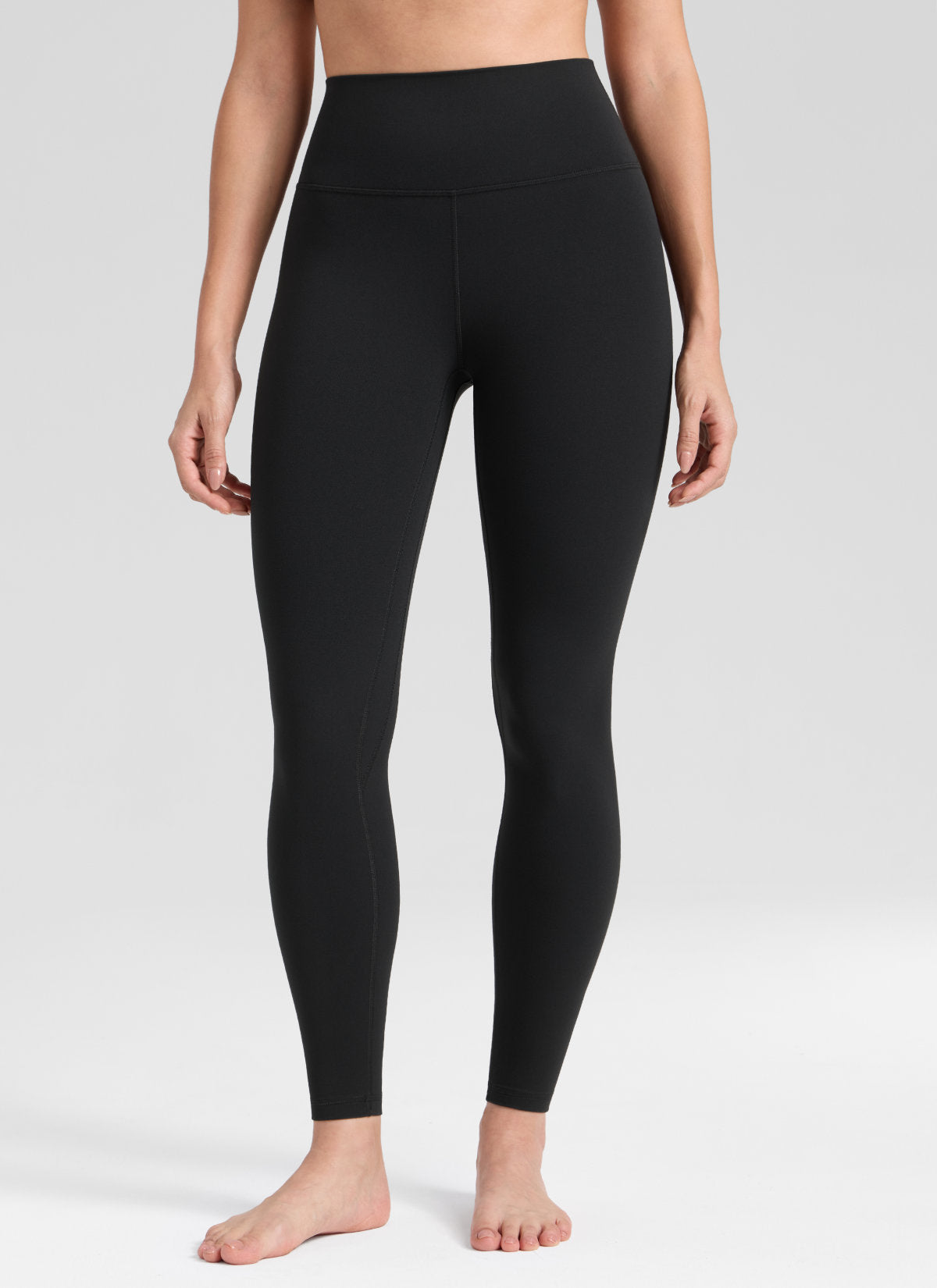 CRZ YOGA Women's Workout High Rise Butterlift Yoga Leggings 28'' Black @model_info:Bruna