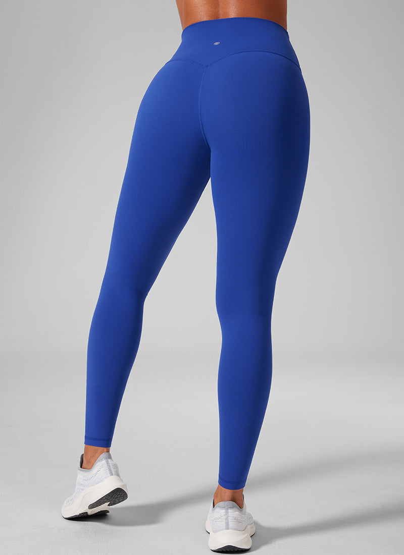 CRZ YOGA Women's Workout High Rise Butterlift Yoga Leggings 28'' Waves Blue @model_info:Crystal