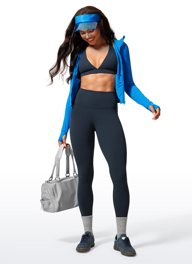 CRZ YOGA Women's Workout High Rise Butterlift Yoga Leggings 28'' Olive Green