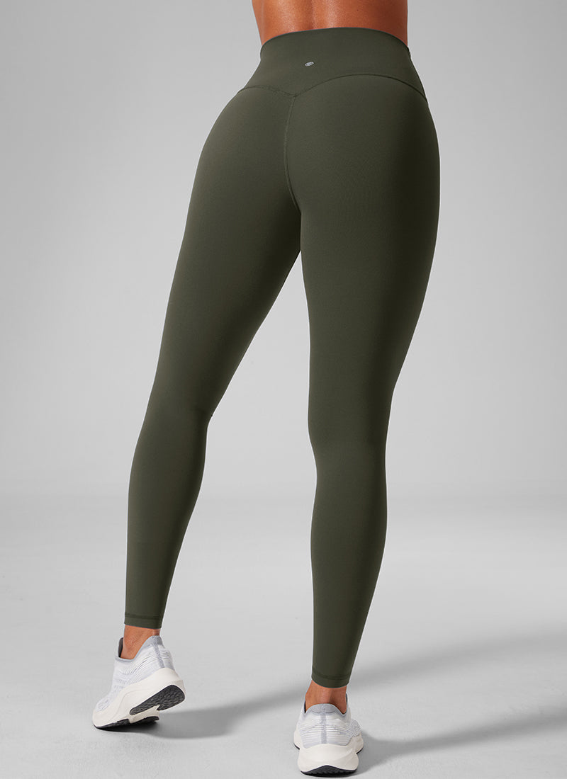 CRZ YOGA Women's Workout High Rise Butterlift Yoga Leggings 28'' Olive Green