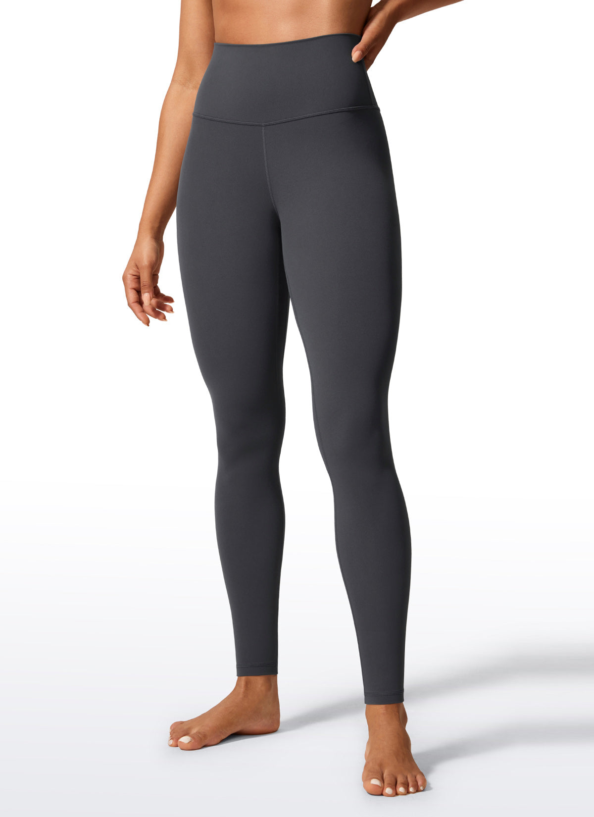 CRZ YOGA Women's Workout High Rise Butterlift Yoga Leggings 28'' Mysterious Grey