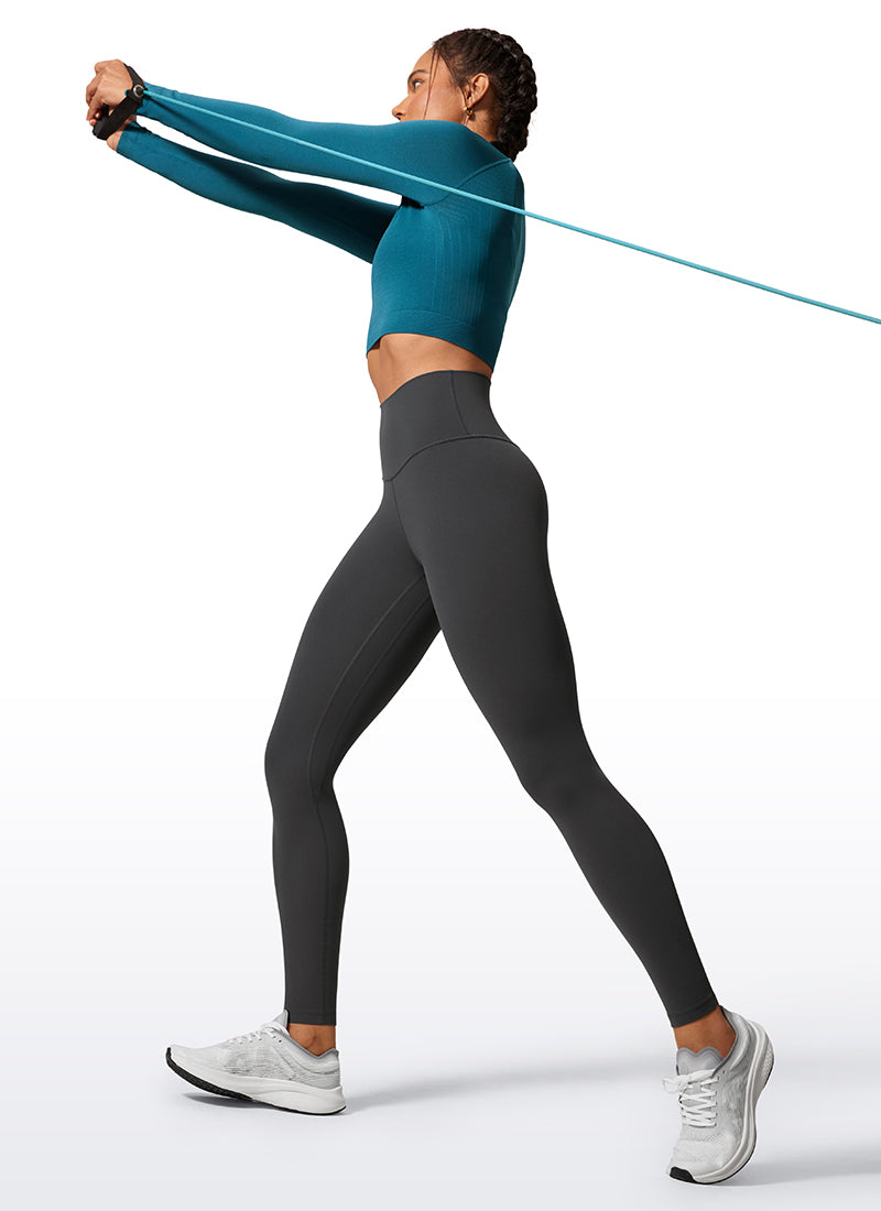 CRZ YOGA Women's Workout High Rise Butterlift Yoga Leggings 28'' True Navy