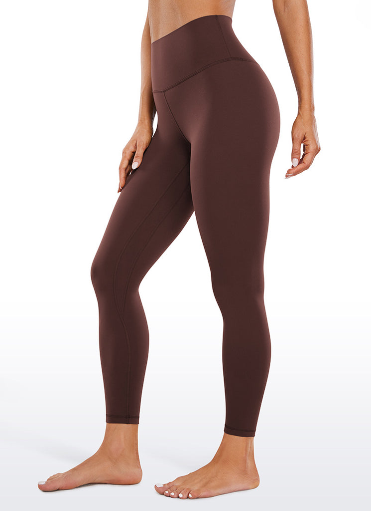 CRZ YOGA Women Butterluxe High Waisted Double seamed Yoga Leggings 25" Taupe