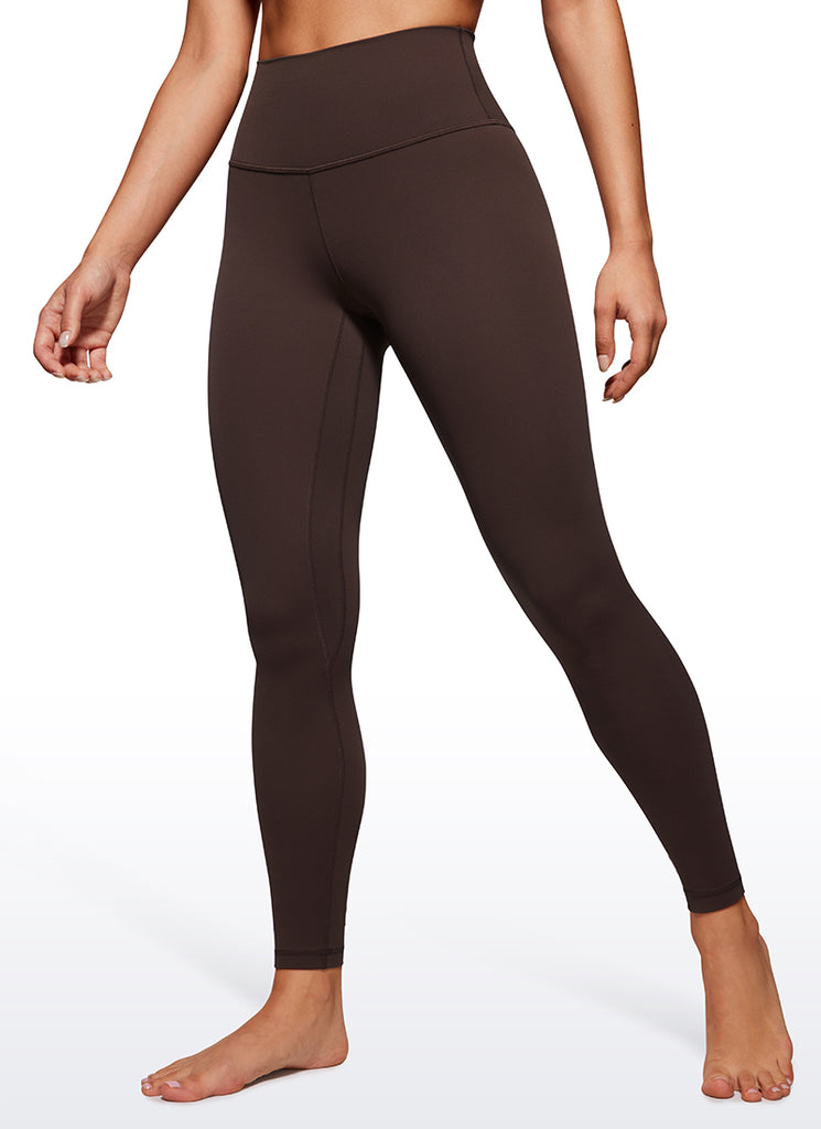 CRZ YOGA Women's Butterluxe Double seamed Yoga Leggings 28" Hot Fudge Brown