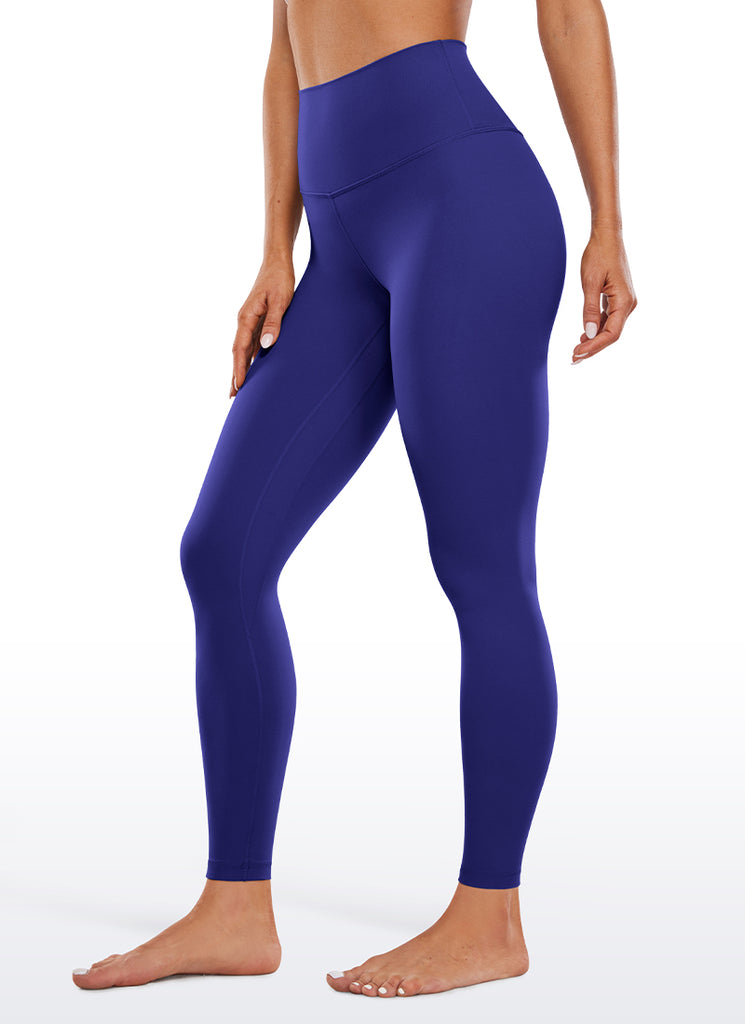 CRZ YOGA Women's Butterluxe Double seamed Yoga Leggings 28" Pitch Blue