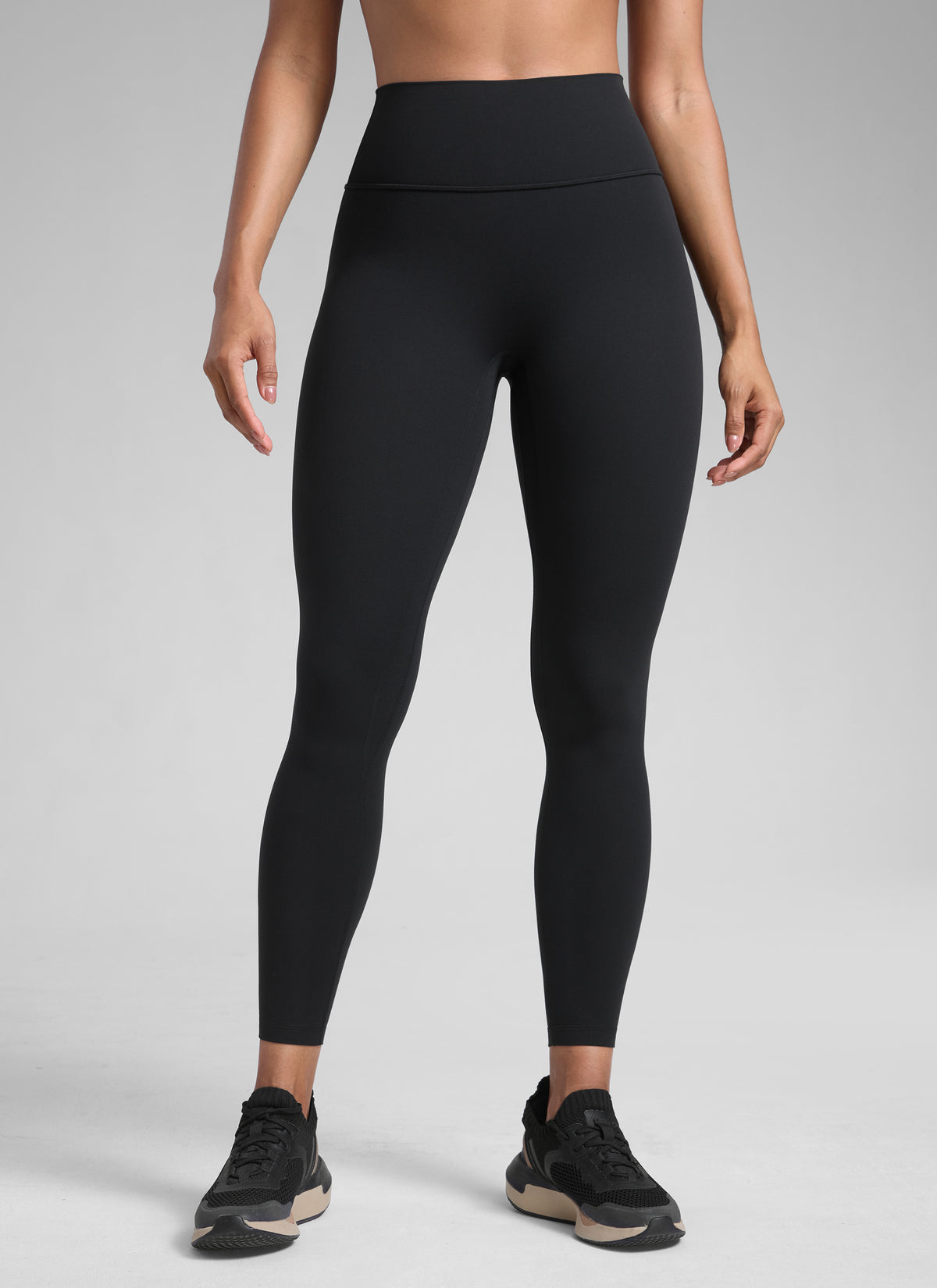 CRZ YOGA Women Butterlift High Rise Scrunch Butt Legging No Front Seam Black @model_info:Barbara