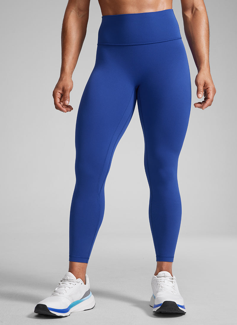 CRZ YOGA Women Butterlift High Rise Scrunch Butt Legging No Front Seam Waves Blue