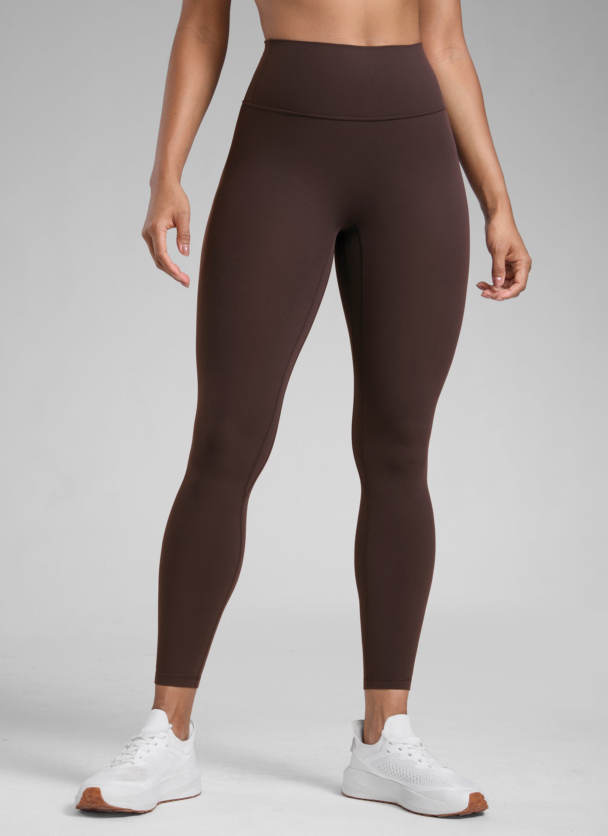 CRZ YOGA Women Butterlift High Rise Scrunch Butt Legging No Front Seam Hot Fudge Brown @model_info:Barbara