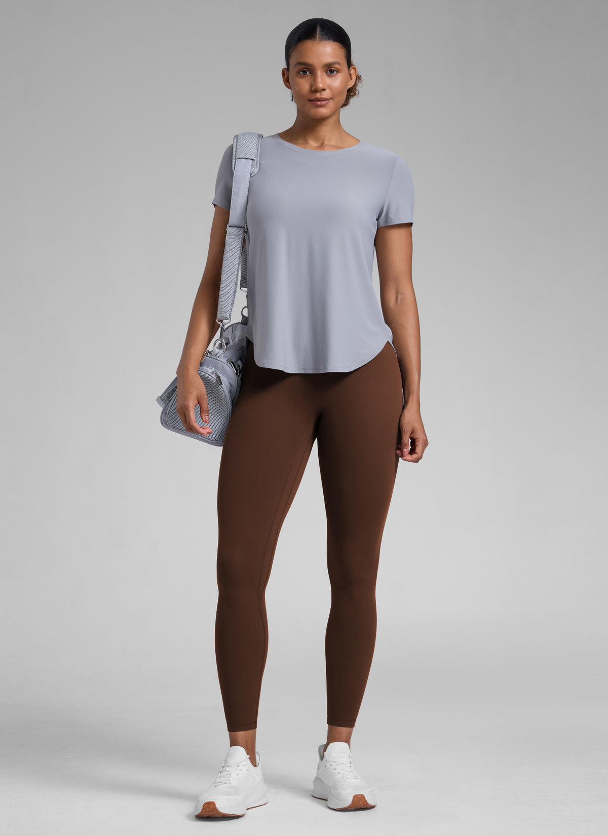 CRZ YOGA Women Butterlift High Rise Scrunch Butt Legging No Front Seam Lava Brown @model_info:B