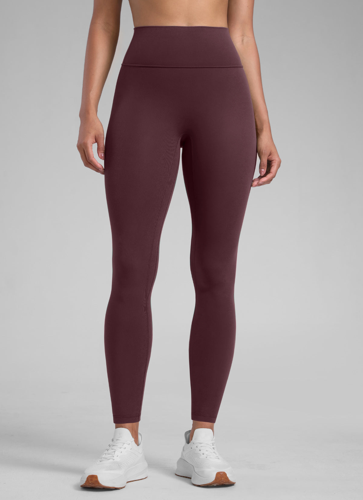 CRZ YOGA Women's Secretsculpt™ Workout No Front Seam Legging 28'' Ripe Plum @model_info:Barbara