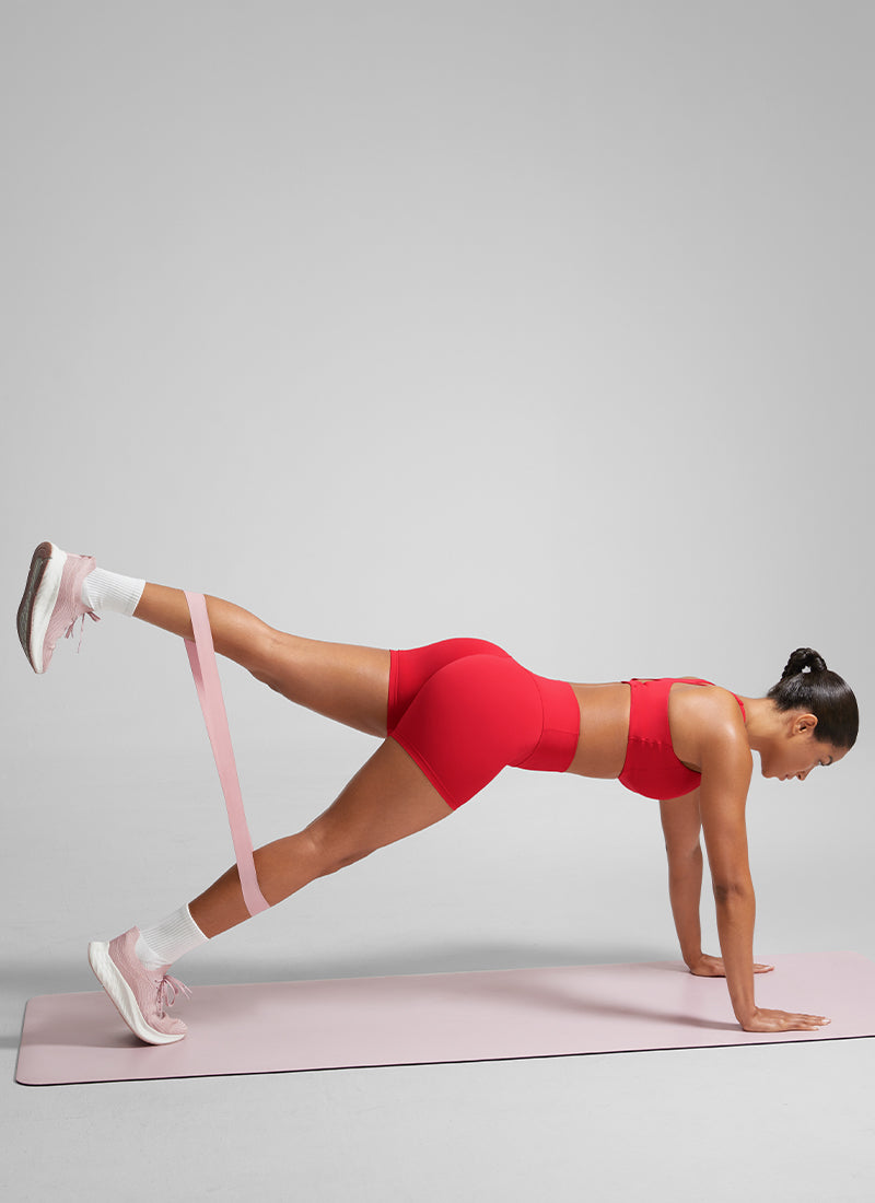 CRZ YOGA Womens Butterlift Scrunch Butt Atheletic Workout Biker Shorts Aurora Red