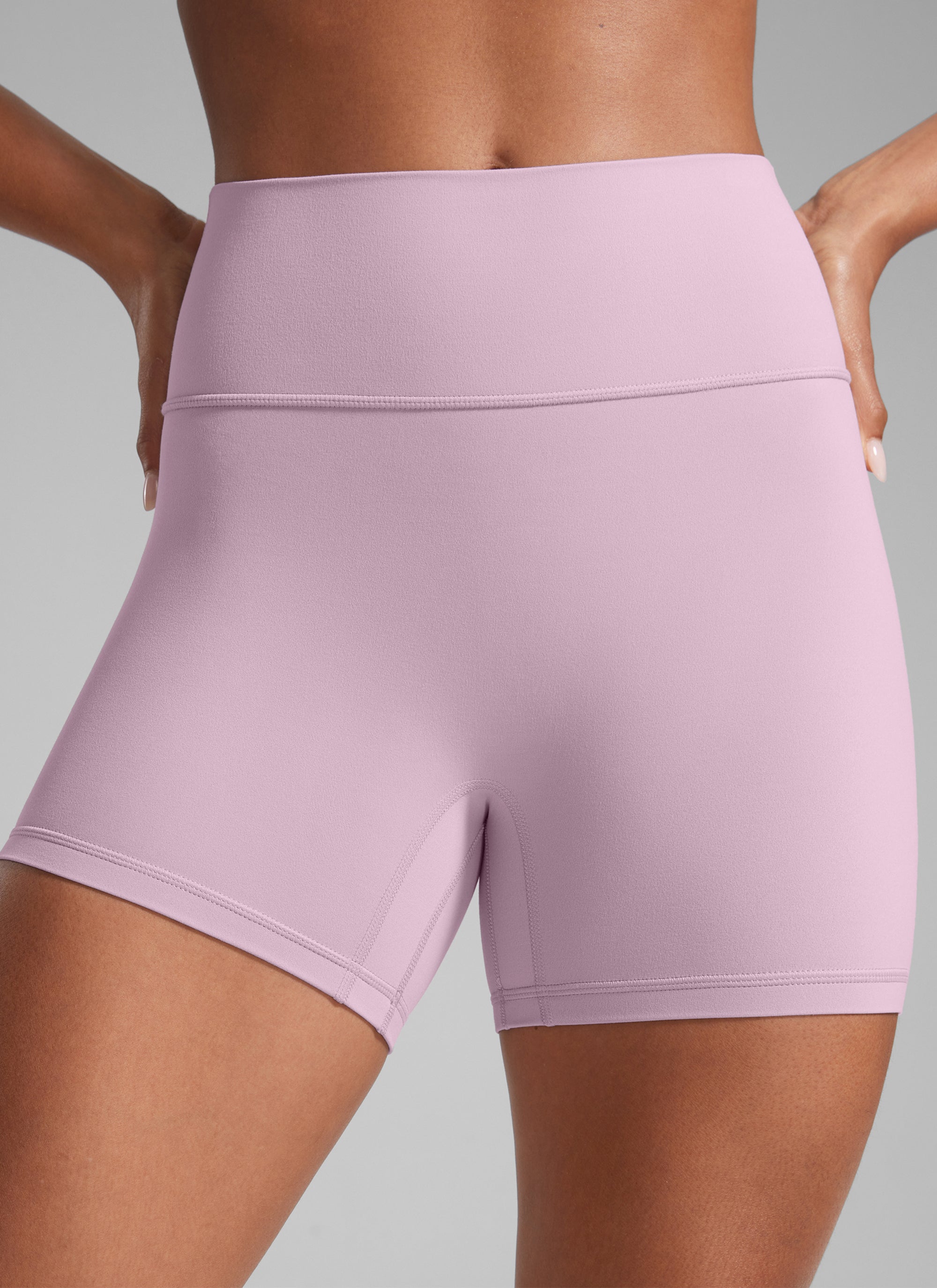 CRZ YOGA Womens Butterlift Scrunch Butt Atheletic Workout Biker Shorts Pink Lilac