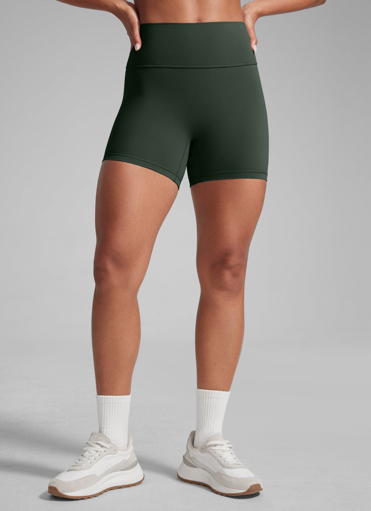 CRZ YOGA Womens Butterlift Scrunch Butt Atheletic Workout Biker Shorts Crater Green