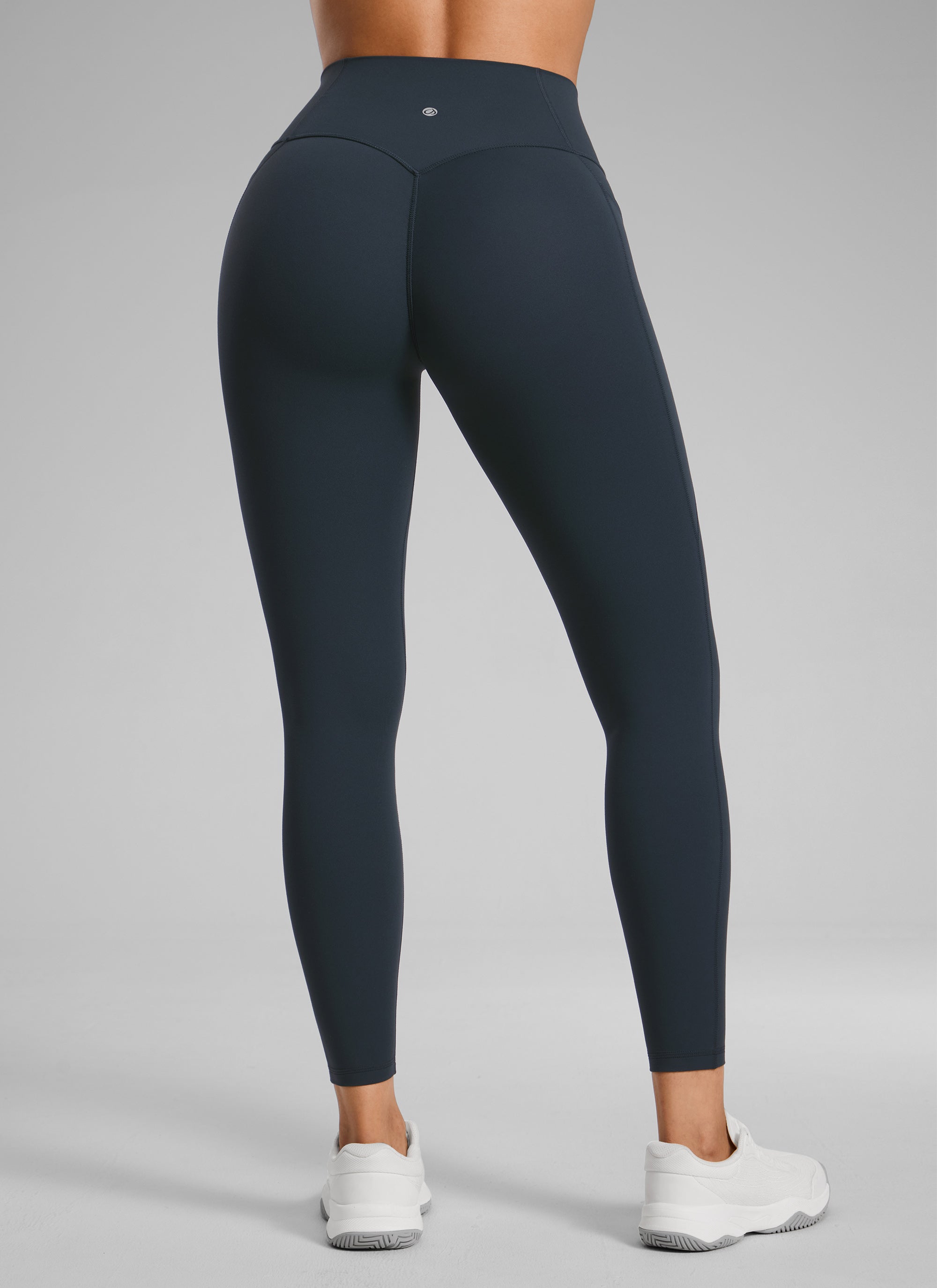 CRZ YOGA Women's Butterlift High Rise No Front Seam Pocket Legging True Navy @model_info:C