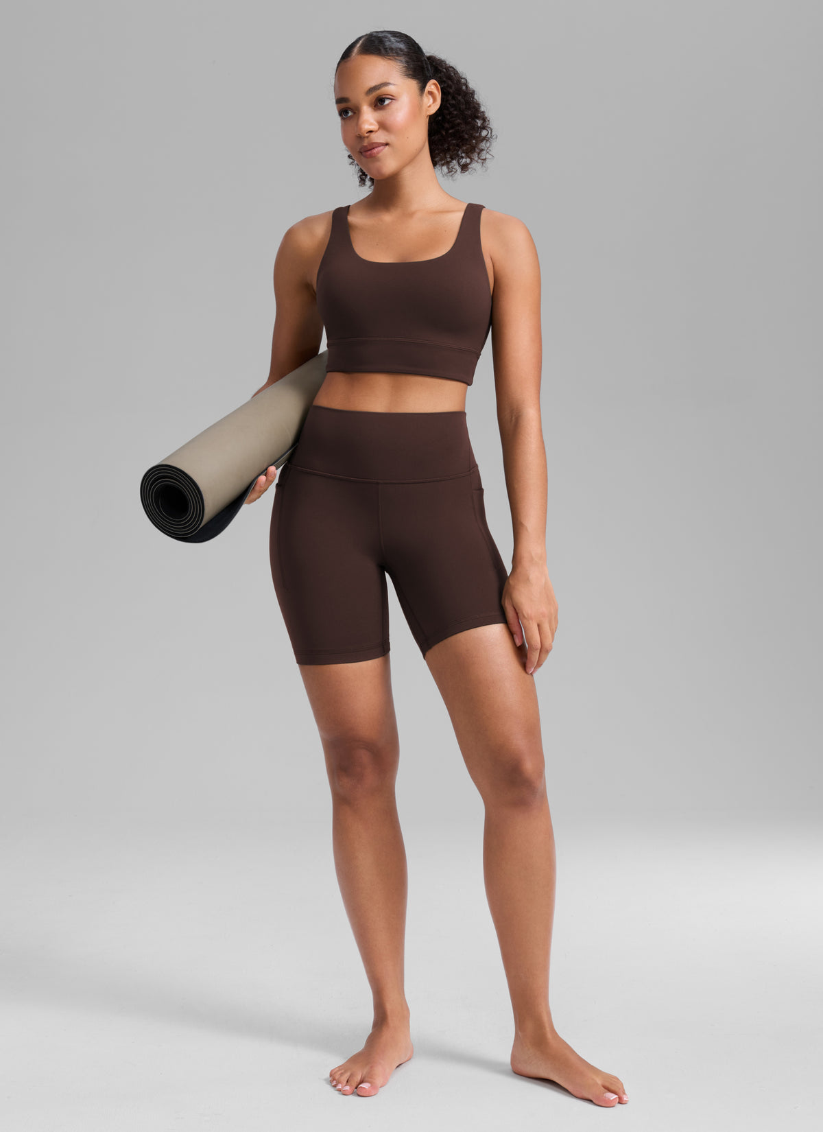 CRZ YOGA Women's Butterlift Workout Pocket High Rise Biker Shorts 6